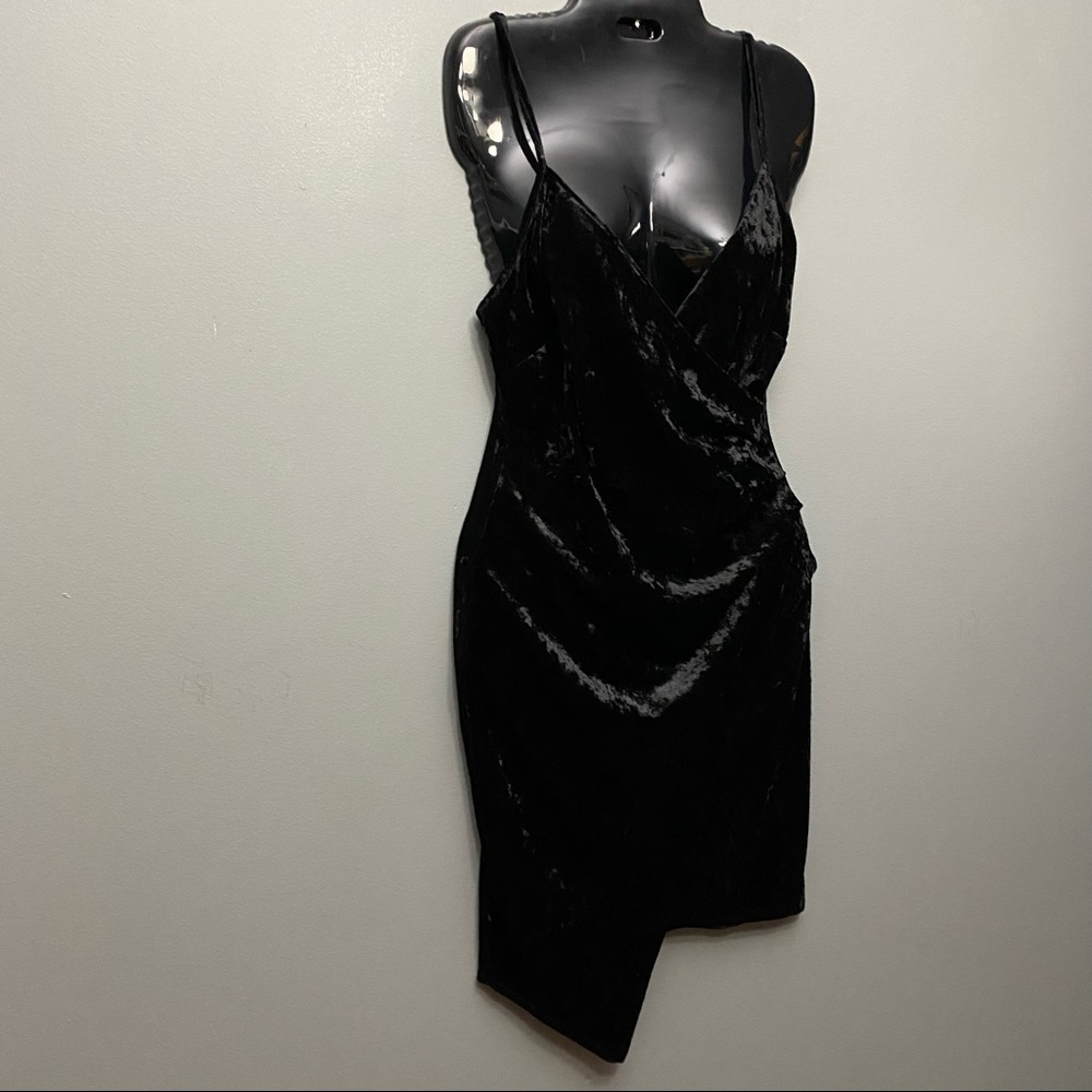 Rue 21 faux velvet abstract little black dress